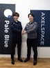 Jun Asakawa, Co-founder & CEO of Pale Blue (left in photo) and Yuya Nakamura, President and CEO of Axelspace
