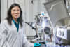 Scientia Professor Xiaojing Hao working in her laboratory in the Tyree building, Kensignton campus UNSW. Image from UNSW