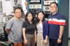 The UNSW research team comprised of Dr Ziheng Liu, Dr Pengfei Zhang, Scientia Professor Xiaojing Hao and Dr Caixia Li. Image from UNSW/Robert Largent