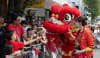 Lunar New Year lion dancers