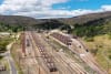 ^ Lithgow Locomotive Workshop (beige buildings on the top right-hand side) and rail sidings. Photo taken by Jonathon Edgecomb, Lithgow City Council