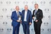  L-R Sean Lynch (Newcastle Hino) with Richard Emery (President & CEO of Hino Australia) and Nathan Chatfield (CMI Hino Adelaide) 