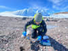 SAEF researcher collecting microbial soil samples. Image credit, Laura Phillips