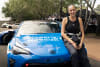 Tammie Soole at the Canberra Festival of Speed 2026 with Destiny Rescue branded car 