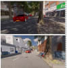 Screenshots of the VR scenes of the simulated street environments