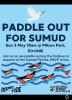 Flyer for Paddle Out in Support of Global Sumud Flotilla