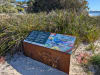 Sign featuring Lily Wilson's 'Wargul and the Swan River' located near the Point Walter Dog Beach