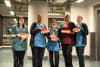 Christchurch Hospital nurses enjoy their free meal 