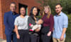 From left: Professor Stavros Selemidis, Felicia Liong, Dr Stella Liong holding her son Huntley Nguyen, Dr Gemma Trollope, Dr Mark Miles. Image: A?d?n Ratcliff?, RMIT