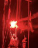 Flotilla participants highlight in Marmaris Turkey with flares. 
