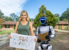 The Farmhouse - Cherie Barber and Tinnie the humanoid robot 