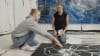 Evania Klintberg with artist Antoinette Ferwerda