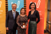 Hon Hieu Van Le AC (L) with the winners of the Welcoming Cities Award - Local Government category; City of Greater Bendigo (middle and R)