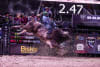 Blues Bull Rider Sam Woodall at the 2025 Origin decider on the legendary bull, THE WARDEN