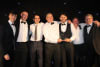 The ExaGrid team headed to the stage five times throughout the Network Computing Awards ceremony in London to accept awards for ExaGrid Tiered Backup Storage. Photo courtesy of Network Computing Awards.