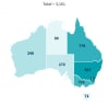 March quarter 2026 personal insolvencies - states and territories. Credit: AFSA