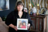 Rebekah Keukenmeester (nee Porter) with Biddy photograph