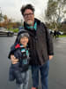 Nick Ryan and son Wilbur - die hard fans of Port Adelaide 