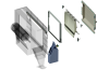 3D CAD exploded view of the new solution retrofitted to the existing chute.