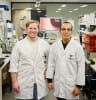 Dr James Davies and Scientia Associate Professor Thanh Nho Do in their laboratory. UNSW/Richard Freeman