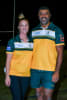 Karly Jenkins with husband Keelan, who is one of the Mullumbimby Moonshiner coaches 