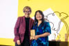 Hayley Jiang (right) with her Inspiring Student Award, alongside The Hon. Jodie Harrison MP.