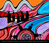 'Nyiirunba Yawutung - Our Journey' by Birrbay (Biripi) Artist Mandy Davis, commissioned by Community Resources for its Aboriginal-led announcement. 
