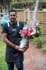 Flower delivery driver front
