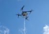The Silvaguard Suppression Drone can deliver a 100 liter liquid suppressant to autonomously suppress small wildfires detected by Silvanet