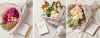 Osaka, Pyrenees and Osaka bouquets with greeting cards. Image: Fig & Bloom.