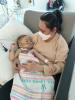 Iko and his mother, Anne, in hospital during cancer treatment. Iko was two years-old when he was diagnosed with T-cell acute lymphoblastic leukaemia. He was given a 1% chance of survival.