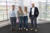 IMAGE (L-R): Professor Jason Tye-Din, Director, Snow Centre for Immune Health, Amanda and Nicole Campbell and Dr Lucas Calais-Ferreira, Director of Twins Research Australia. 

Please credit: WEHI www.wehi