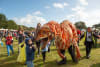 Giant dinosaur puppets in Sydney