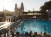 View of North Sydney Olympic Pool and Luna Park from the Sun Deck. 