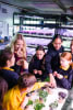 Students try microgreens grown in Urgan Green Sydney's underground farm. Part of National Science Week.