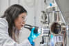 Scientia Professor Xiaojing Hao working in UNSW's School of Photovoltaic and Renewable Energy Engineering. Image from UNSW