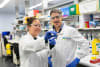 Dr Emily Eriksson and Dr Ricardo Ataide with the new point-of-care test for ferritin that has the potential to?transform the diagnostic landscape for iron deficiency.
Credit: WEHI