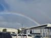Rainbow over Peninsula Support Hub at Redcliffe Morton Bay Council