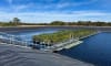 Floating wetland at Westernport Water wastewater treatment plant on Phillip Island, S/E Australia.