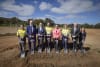Alcoa Australia President Elsabe Muller (third from right) was joined by government, industry and local stakeholders to herald the development of a new, reliable source of the critical mineral. Project partners involved in the groundbreaking event included (left to right): Executive Officer and Chief Operating Officer of the Metals, Mineral Resources and Recycling Division at Sojitz Corporation, Mr Katsunori Okada; Australian Minister for Industry and Innovation, Tim Ayres; Director General of the