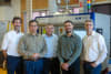 The project team: Associate Professor Andrey Molotnikov, Distinguished Professor Ma Qian, Distinguished  Professor Milan Brandt, Dr Jordan Noronha and Professor Martin Leary at RMIT's Centre for Additive Manufacturing. Credit: Sara Tan, RMIT.
