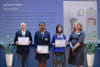 Year 7-8 Award of Excellence recipient Ava Manteufel (far left)