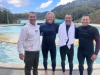 L-R: Joel Parkinson, GSV executive chairman Adam Lamond, Surf Farm director Chris Salmon and GSV development director Andy Ainscough