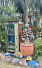 Deb won a prize for her upcycled street library. 