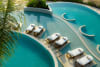 A stunning overhead view of the pool