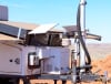 Two Starlink terminals on the HubX Solar Trailer, bonded with multi-carrier SIMs by a Peplink router. When Telstra dropped, traffic shifted to the links still up.