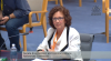 Then-LPO Group Executive Director Angela Cramp testifying to the 27 April 2021 hearing of the Senate Environment and Communications References Committee's inquiry into Australia Post and the removal of Christine Holgate.