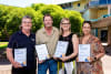From the left: Lance Hopkinson, John Secrett, Susan Sinclair and Kim Maddern.