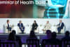 Forum panel and speakers at the Abu Dhabi Future Health Summit