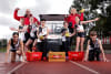 Matt Denny & Sally Pearson with Keilor Little Athletics' new equipment